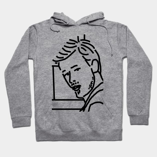 Distracted Boyfriend Meme the Boyfriend Outline Hoodie by ellenhenryart